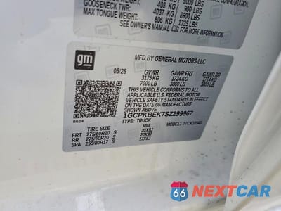 Zdjęcie 13 z 13 samochodu: 2025 CHEVROLET SILVERADO K1500 CUSTOM VIN:1GCPKBEK7SZ299967 - miniatura