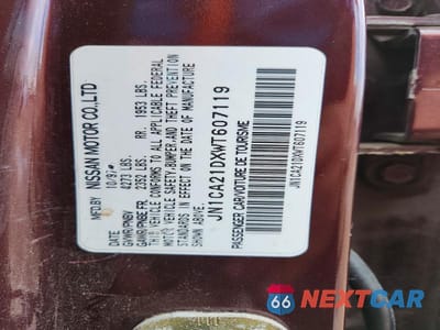 Zdjęcie 12 z 12 samochodu: 1998 NISSAN MAXIMA GXE VIN:JN1CA21DXWT607119 - miniatura