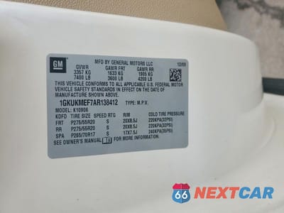 Zdjęcie 14 z 14 samochodu: 2010 GMC YUKON XL DENALI VIN:1GKUKMEF7AR138412 - miniatura