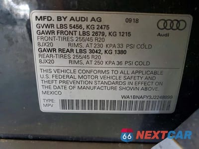 Zdjęcie 12 z 12 samochodu: 2018 AUDI Q5 PREMIUM PLUS VIN:WA1BNAFY3J2248899 - miniatura