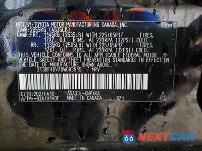 Zdjęcie 13 z 13 samochodu: 2011 TOYOTA RAV4 4D VIN:2T3BF4DV7BW083915 - miniatura