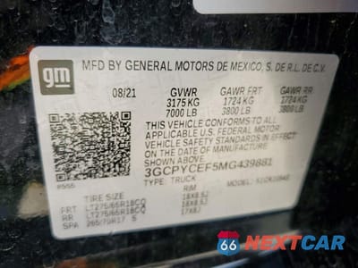 Zdjęcie 12 z 12 samochodu: 2021 CHEVROLET SILVERADO K1500 TRAIL BOSS CUSTOM VIN:3GCPYCEF5MG439881 - miniatura