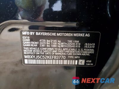 Zdjęcie 12 z 12 samochodu: 2019 BMW X2 XDRIVE28I VIN:WBXYJ5C52KEF83770 - miniatura