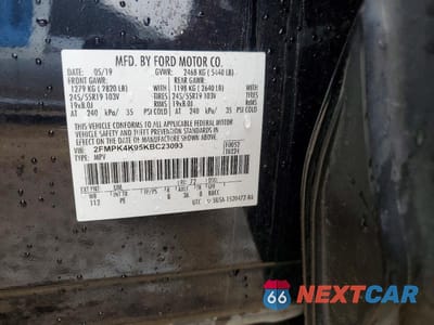 Zdjęcie 12 z 12 samochodu: 2019 FORD EDGE TITANIUM VIN:2FMPK4K95KBC23093 - miniatura