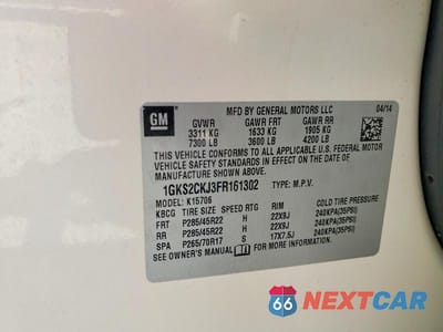 Zdjęcie 13 z 13 samochodu: 2015 GMC YUKON DENALI VIN:1GKS2CKJ3FR161302 - miniatura