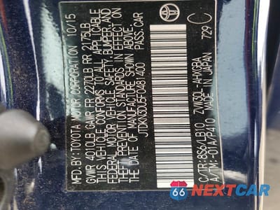 Zdjęcie 13 z 13 samochodu: 2015 TOYOTA PRIUS FOUR VIN:JTDKN3DU5F0481400 - miniatura