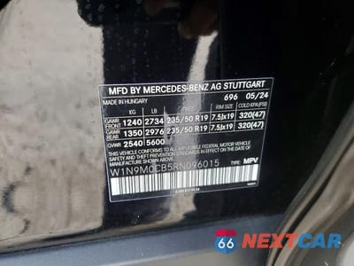 Zdjęcie 13 z 13 samochodu: 2024 MERCEDES-BENZ EQB 250+ VIN:W1N9M0CB5RN096015 - miniatura