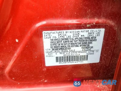 Zdjęcie 12 z 12 samochodu: 2017 NISSAN SENTRA SV VIN:3N1AB7AP6HL637401 - miniatura
