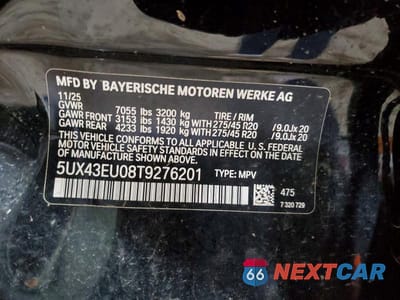 Zdjęcie 13 z 13 samochodu: 2026 BMW X5 XDRIVE50E VIN:5UX43EU08T9276201 - miniatura