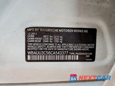 Zdjęcie 12 z 12 samochodu: 2012 BMW 328 XI VIN:WBAUU3C56CA543377 - miniatura