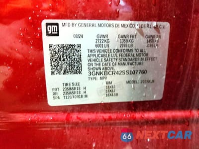 Zdjęcie 13 z 13 samochodu: 2025 CHEVROLET BLAZER 2LT VIN:3GNKBCR42SS107760 - miniatura