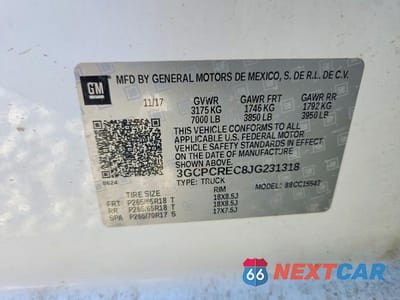Zdjęcie 13 z 13 samochodu: 2018 CHEVROLET SILVERADO C1500 LT VIN:3GCPCREC8JG231318 - miniatura