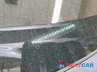 Zdjęcie 12 z 12 samochodu: 2013 VOLKSWAGEN PASSAT SEL VIN:1VWCN7A34DC074300 - miniatura