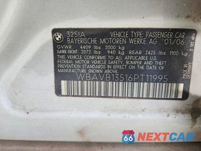 Zdjęcie 12 z 12 samochodu: 2006 BMW 325 I VIN:WBAVB13516PT11995 - miniatura