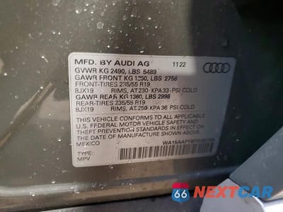 Zdjęcie 13 z 13 samochodu: 2023 AUDI Q5 SPORTBACK PRM PLS 45 VIN:WA15AAFY8P2060199 - miniatura