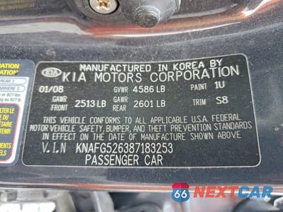 Zdjęcie 12 z 12 samochodu: 2008 KIA RONDO LX VIN:KNAFG526387183253 - miniatura