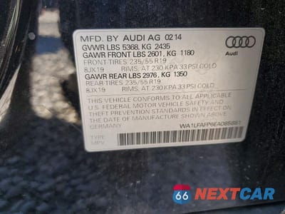 Zdjęcie 13 z 13 samochodu: 2014 AUDI Q5 PREMIUM PLUS VIN:WA1LFAFP6EA085881 - miniatura