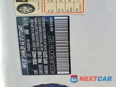 Zdjęcie 12 z 12 samochodu: 2012 MERCEDES-BENZ C 250 VIN:WDDGJ4HB3CF861852 - miniatura