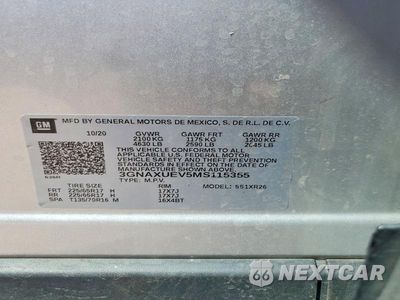 Zdjęcie 13 z 13 samochodu: 2021 CHEVROLET EQUINOX LT VIN:3GNAXUEV5MS115355 - miniatura