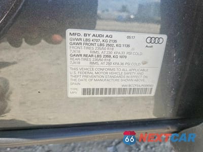 Zdjęcie 12 z 12 samochodu: 2018 AUDI Q3 PREMIUM VIN:WA1BCCFS4JR006563 - miniatura