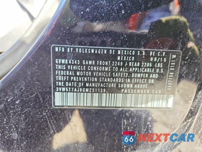Zdjęcie 12 z 12 samochodu: 2016 VOLKSWAGEN JETTA GLI VIN:3VW5T7AJ6GM231129 - miniatura