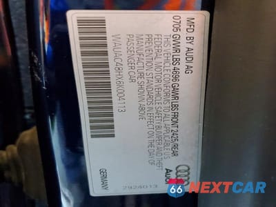 Zdjęcie 12 z 12 samochodu: 2006 AUDI A4 1.8 CABRIOLET VIN:WAUAC48HX6K004113 - miniatura