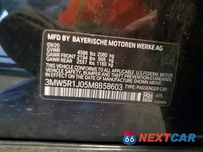 Zdjęcie 12 z 12 samochodu: 2021 BMW 330I VIN:3MW5R1J05M8B58603 - miniatura