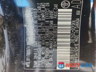 Zdjęcie 13 z 13 samochodu: 2013 TOYOTA COROLLA S VIN:2T1BU4EE7DC983781 - miniatura