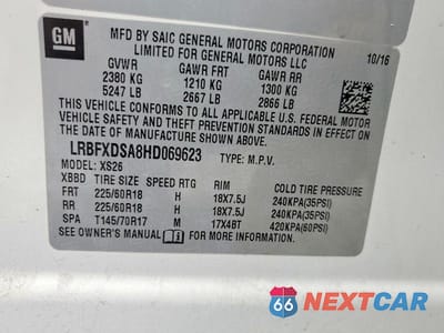 Zdjęcie 12 z 12 samochodu: 2017 BUICK ENVISION ESSENCE VIN:LRBFXDSA8HD069623 - miniatura