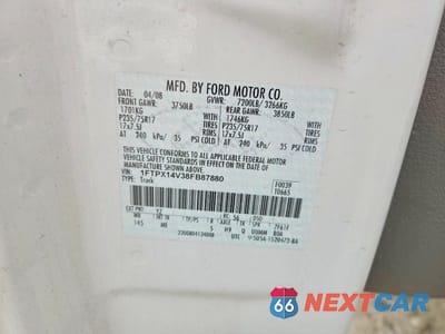 Zdjęcie 12 z 12 samochodu: 2008 FORD F150 VIN:1FTPX14V38FB87880 - miniatura