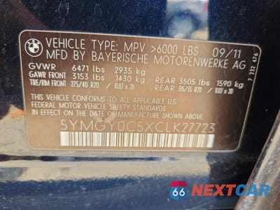 Zdjęcie 13 z 13 samochodu: 2012 BMW X5 M VIN:5YMGY0C5XCLK27723 - miniatura