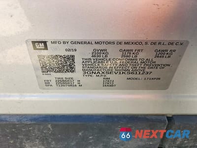 Zdjęcie 13 z 13 samochodu: 2019 CHEVROLET EQUINOX LS VIN:3GNAXSEV1KS611237 - miniatura