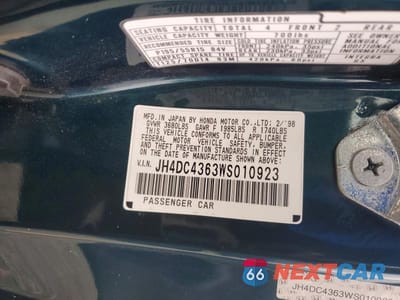 Zdjęcie 13 z 13 samochodu: 1998 ACURA INTEGRA GS VIN:JH4DC4363WS010923 - miniatura