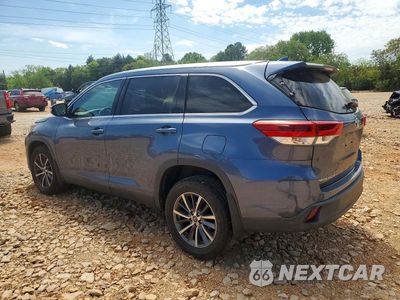 Drugie zdjęcie samochodu z przodu: 2019 TOYOTA HIGHLANDER XLE VIN:5TDJZRFH1KS970662 - miniatura