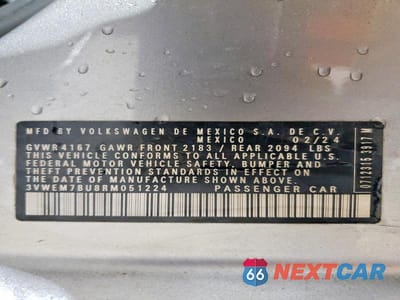 Zdjęcie 12 z 12 samochodu: 2024 VOLKSWAGEN JETTA SE VIN:3VWEM7BU8RM051224 - miniatura
