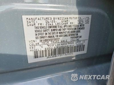 Zdjęcie 12 z 12 samochodu: 2025 NISSAN SENTRA SV VIN:3N1AB8CV5SY360221 - miniatura