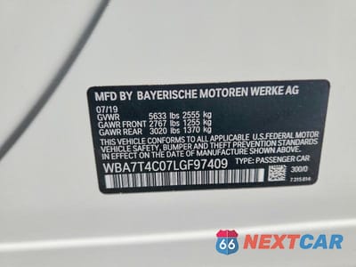 Zdjęcie 12 z 12 samochodu: 2020 BMW 740 XI VIN:WBA7T4C07LGF97409 - miniatura