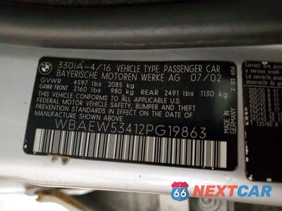 Zdjęcie 12 z 12 samochodu: 2002 BMW 330 XI VIN:WBAEW53412PG19863 - miniatura