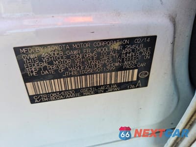 Zdjęcie 12 z 12 samochodu: 2014 LEXUS IS 350 VIN:JTHBE1D25E5011399 - miniatura