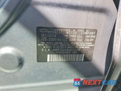 Zdjęcie 12 z 12 samochodu: 2016 HYUNDAI ELANTRA GT BASE VIN:KMHD35LH9GU252349 - miniatura