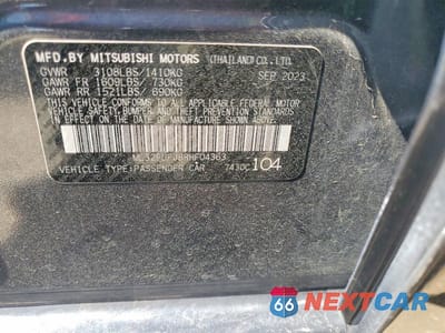 Zdjęcie 13 z 13 samochodu: 2024 MITSUBISHI MIRAGE G4 ES VIN:ML32FUFJ8RHF04363 - miniatura