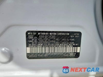 Zdjęcie 14 z 14 samochodu: 2022 MITSUBISHI OUTLANDER SPORT SE VIN:JA4APVAU3NU003970 - miniatura