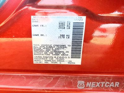Zdjęcie 12 z 12 samochodu: 2023 NISSAN ALTIMA SV VIN:1N4BL4DW3PN426015 - miniatura