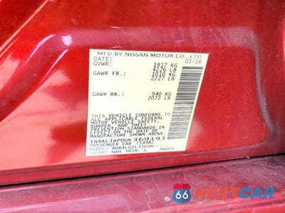 Zdjęcie 12 z 12 samochodu: 2016 NISSAN ALTIMA 2.5 S VIN:1N4AL3AP0GN369193 - miniatura