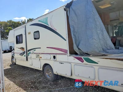Trzecie zdjęcie samochodu z tyłu: 1999 FORD ECONOLINE E450 SUPER DUTY CUTAWAY VAN RV VIN:1FDXE40SXXHB08478 - miniatura