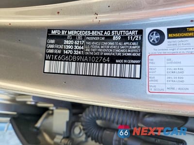 Zdjęcie 12 z 12 samochodu: 2022 MERCEDES-BENZ S 500 4MATIC VIN:W1K6G6DB9NA102764 - miniatura