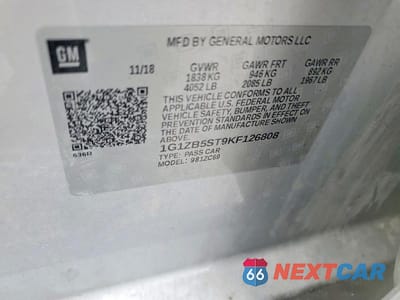 Zdjęcie 12 z 12 samochodu: 2019 CHEVROLET MALIBU LS VIN:1G1ZB5ST9KF126808 - miniatura