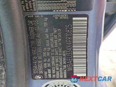 Zdjęcie 12 z 12 samochodu: 2004 BMW 325XI VIN:WBAEU334X4PR10825 - miniatura