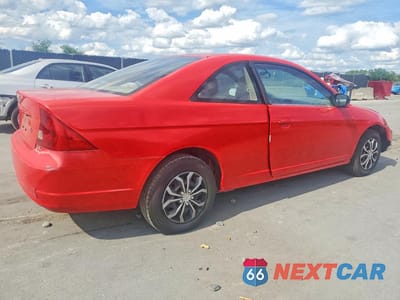 Trzecie zdjęcie samochodu z tyłu: 2002 HONDA CIVIC LX VIN:1HGEM22552L005891 - miniatura