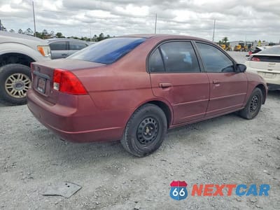 Trzecie zdjęcie samochodu z tyłu: 2003 HONDA CIVIC LX VIN:2HGES15543H534355 - miniatura